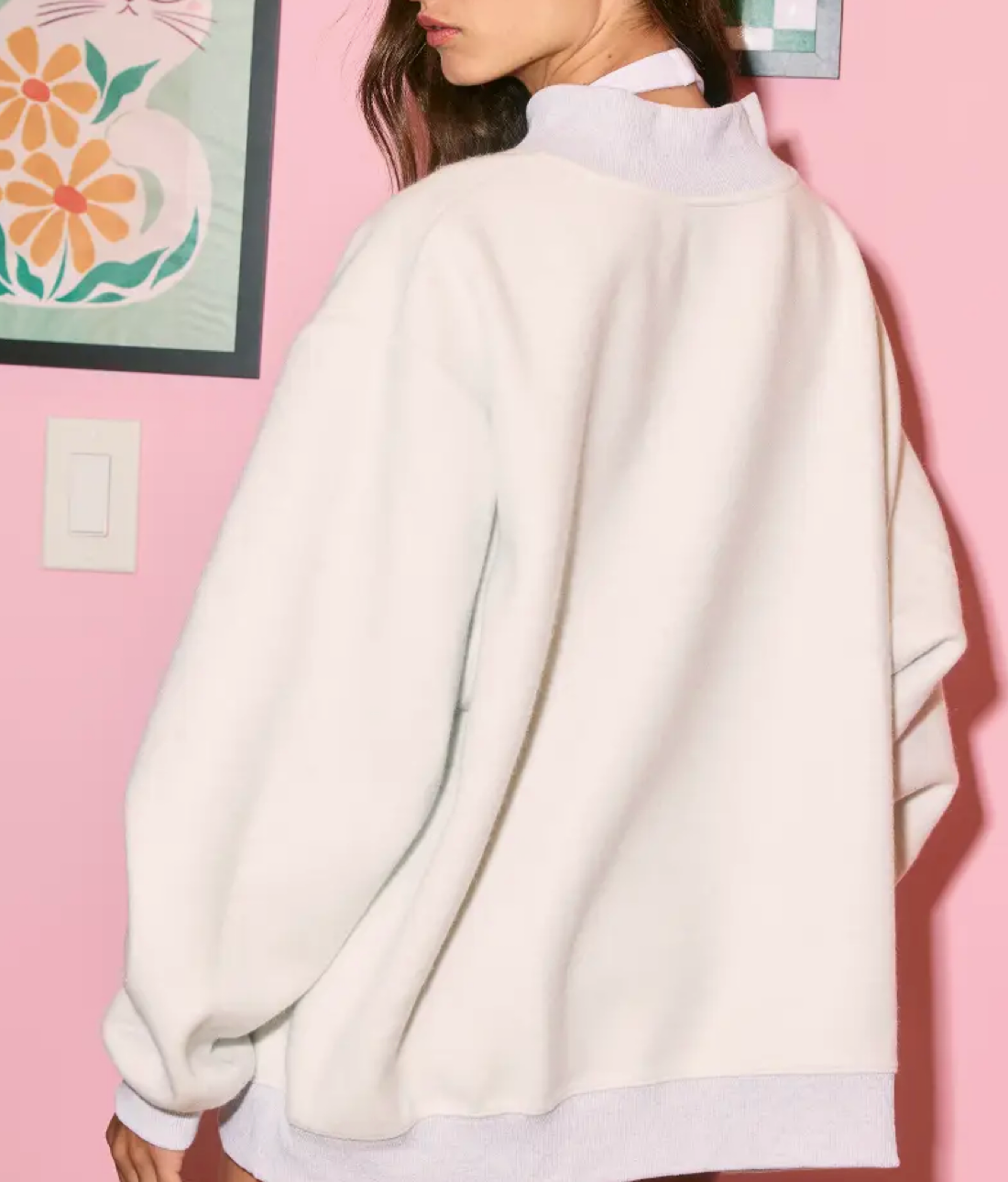 "War Damn & Tigers" Reversible Mock Neck Sweatshirt