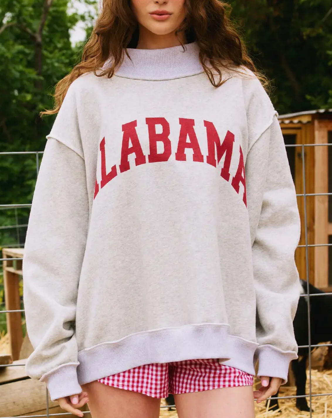 "Alabama & BAMA" Reversible Mock Neck Sweatshirt