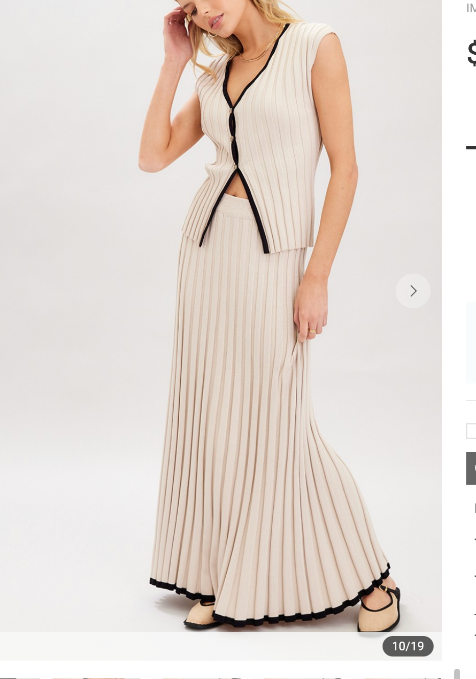 Taupe Ribbed Knitted Maxi Skirt