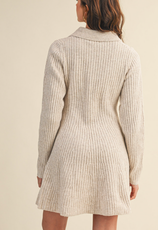 Katie Ribbed Knit Sweater Dress