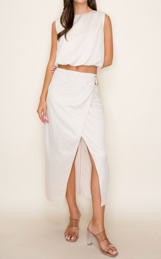 Suede Bubble Top