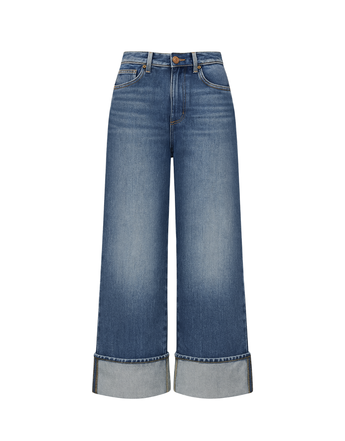 Nori Wide Leg Cuffed Jeans
