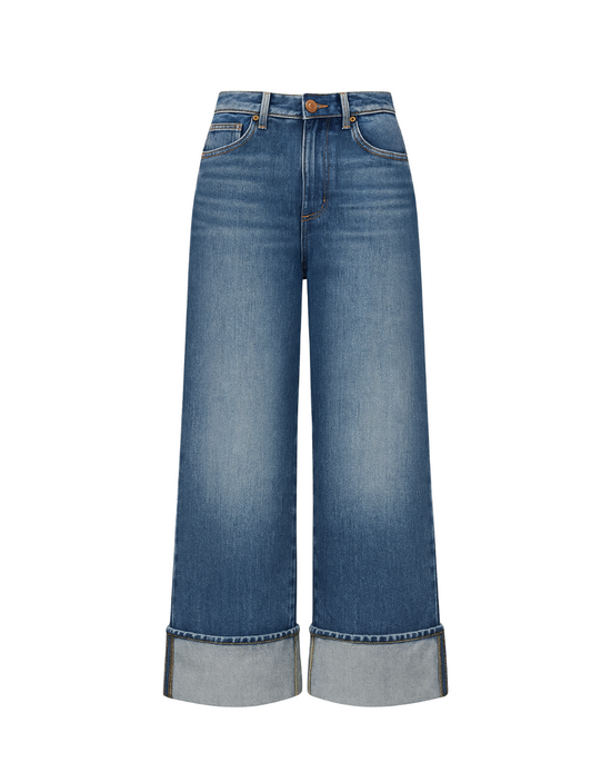 Nori Wide Leg Cuffed Jeans
