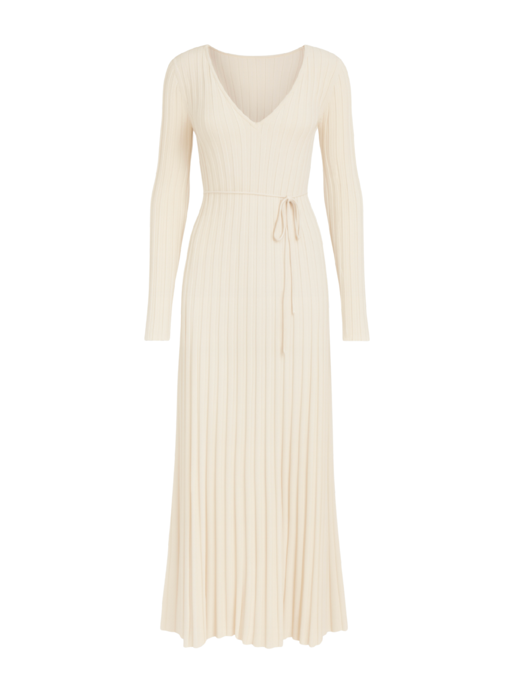 Lucille Taupe Rib Knit Maxi Dress