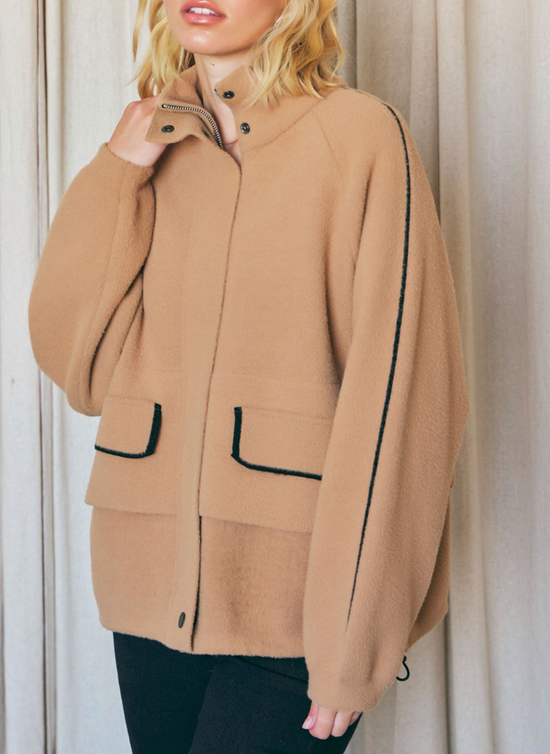 Mocha Cozy Sweater Jacket