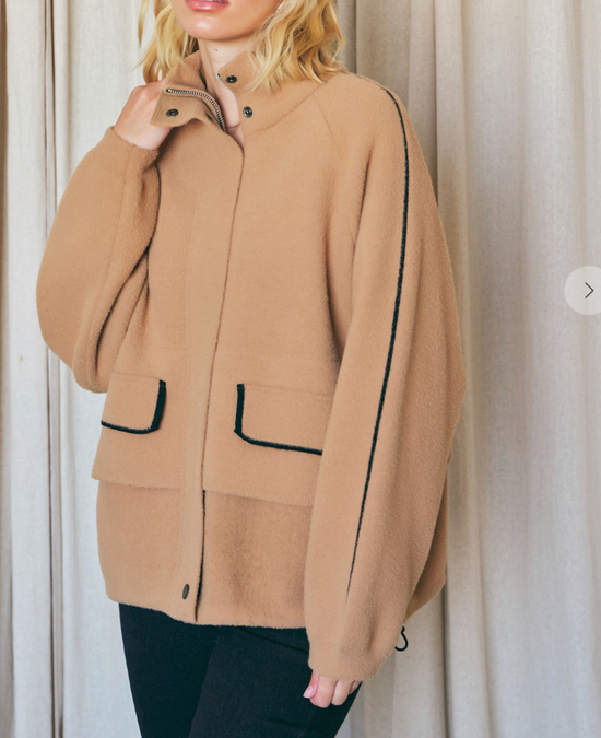 Mocha Cozy Sweater Jacket