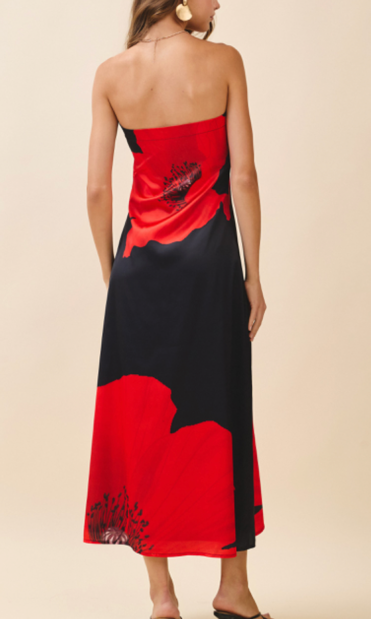 Poppy Bloom Midi Dress