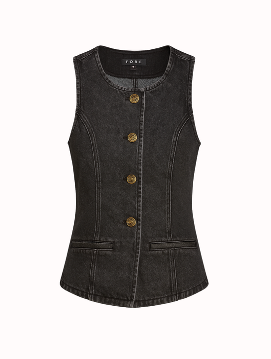 Betsy Button Down Denim Vest