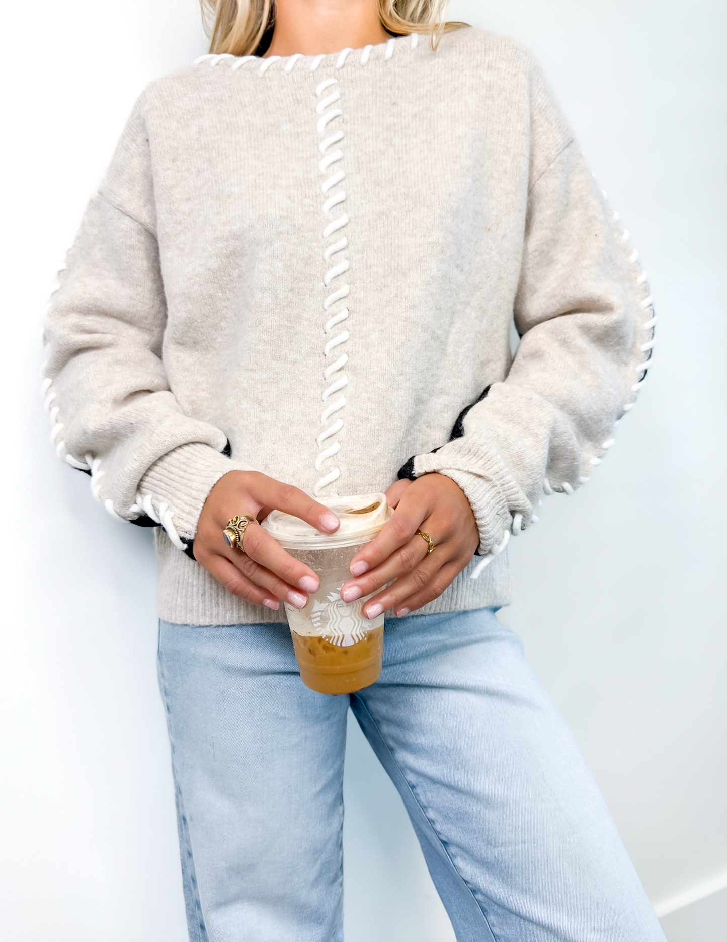 Stitch & Contrast Sweater
