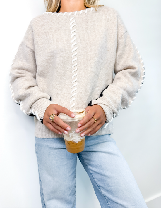 Stitch & Contrast Sweater