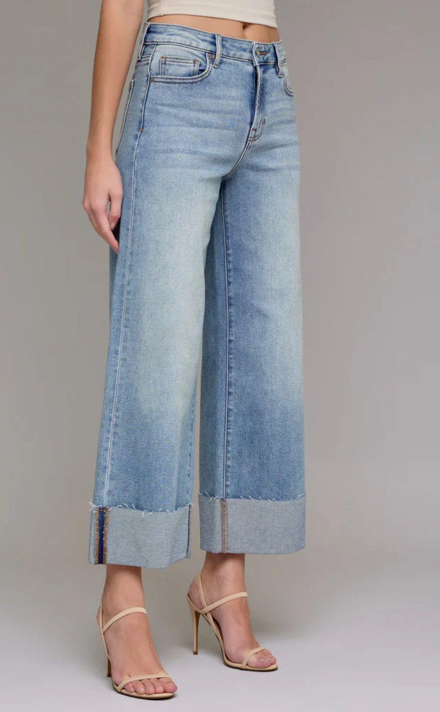 James Vintage Wash High Rise Wide Leg Jeans