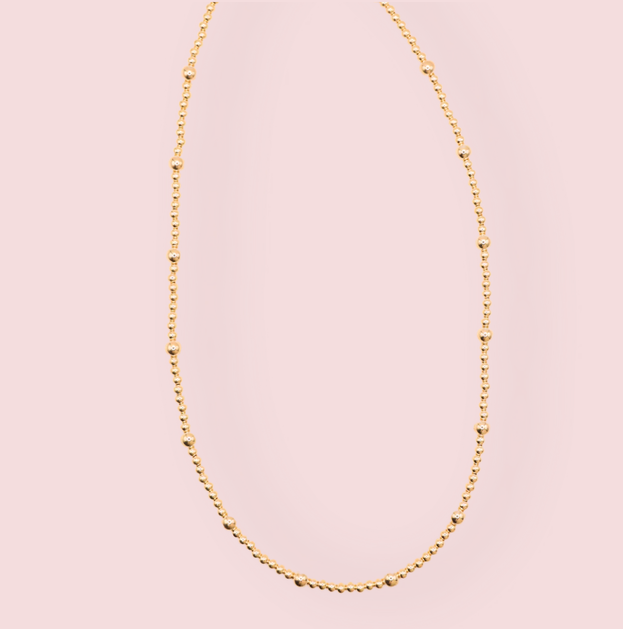 Beaded Blondes Olive Beaded Necklace in Gold