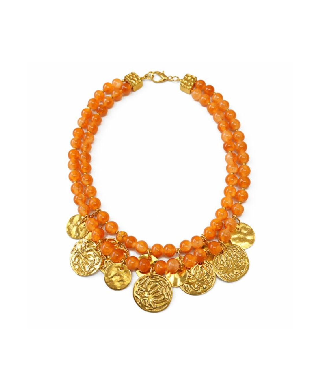 Amber Glow Coin Necklace