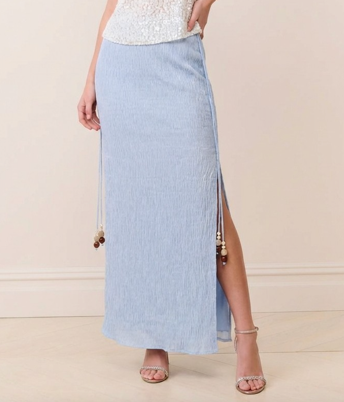 Blue Tide Midi Skirt