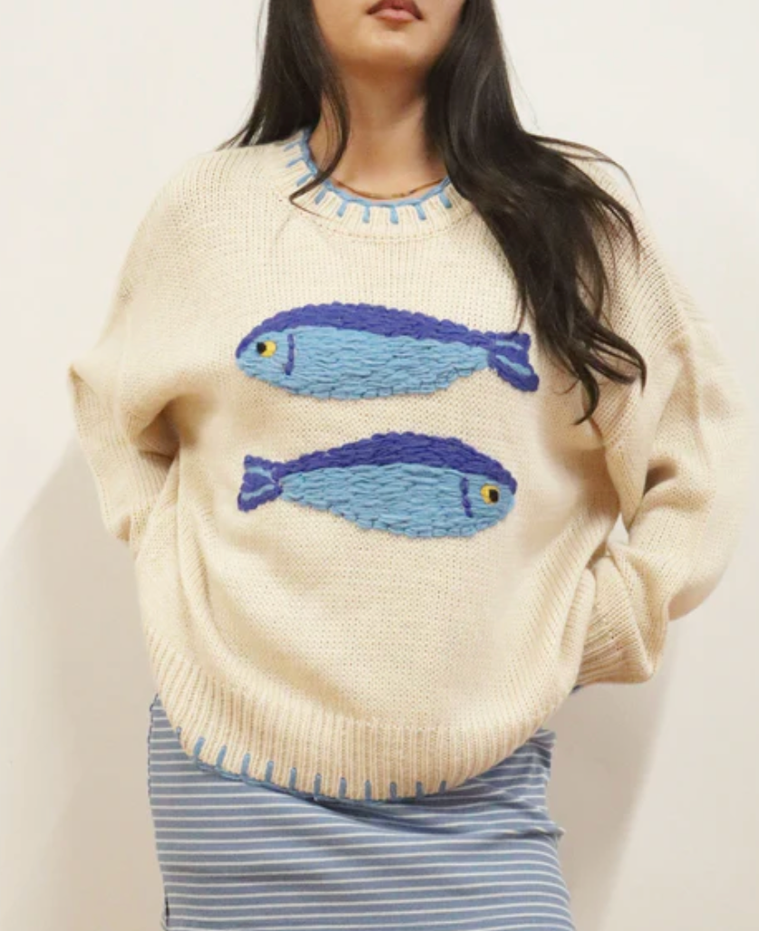 The Lucky Catch Knitted Fish Sweater