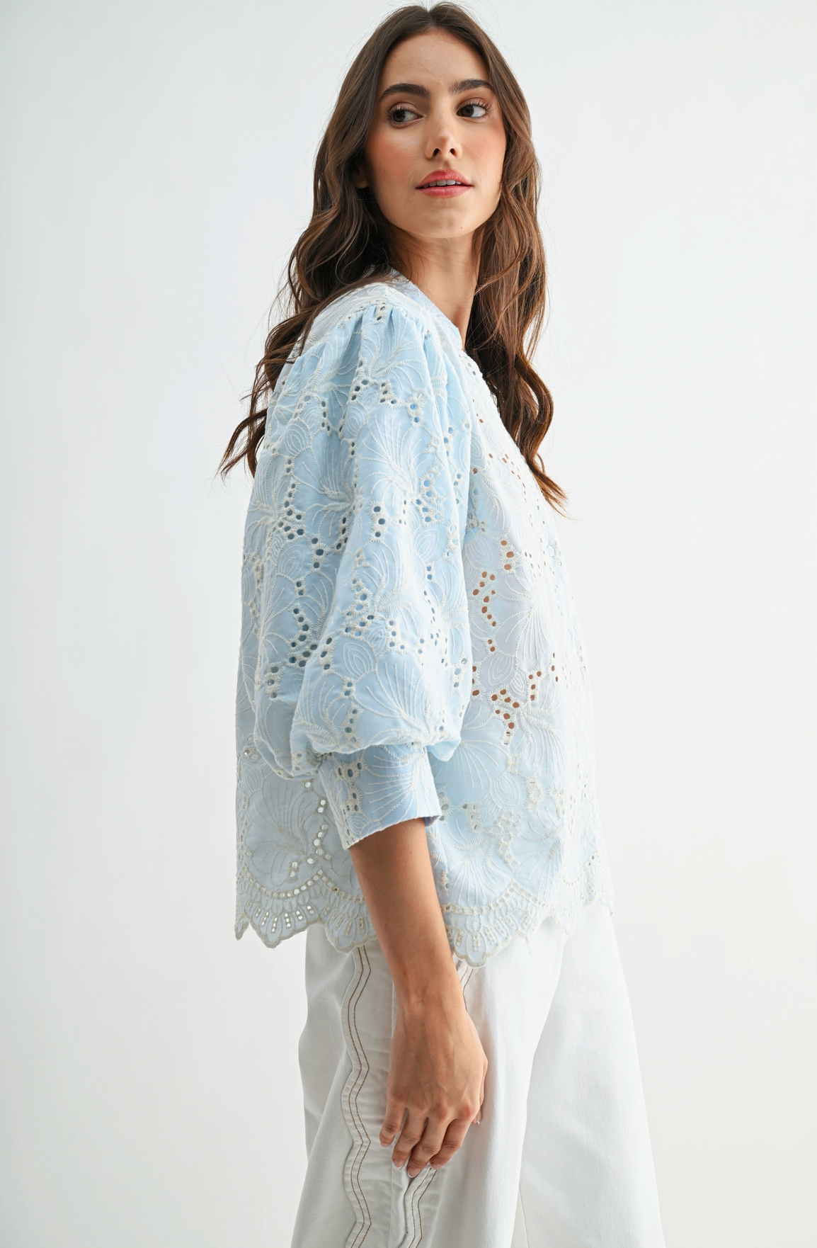 Bluebell Eyelet Blouse - PREORDER (AVAILABLE TO SHIP 7/3)