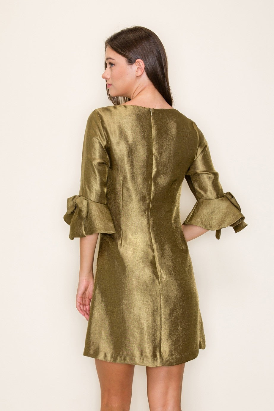 Olive Luxe Satin Mini Dress (PRE-ORDER/AVAILABLE TO SHIP 8/13)