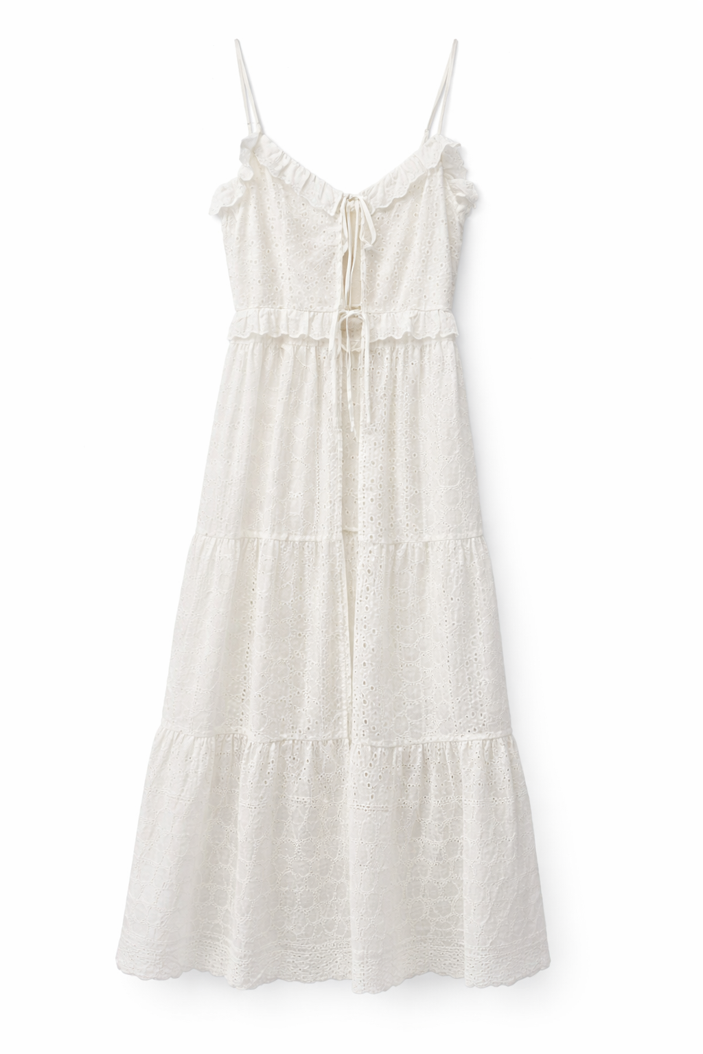 white cami midi dress Cotton Cami Midi Dress in White Fivestory