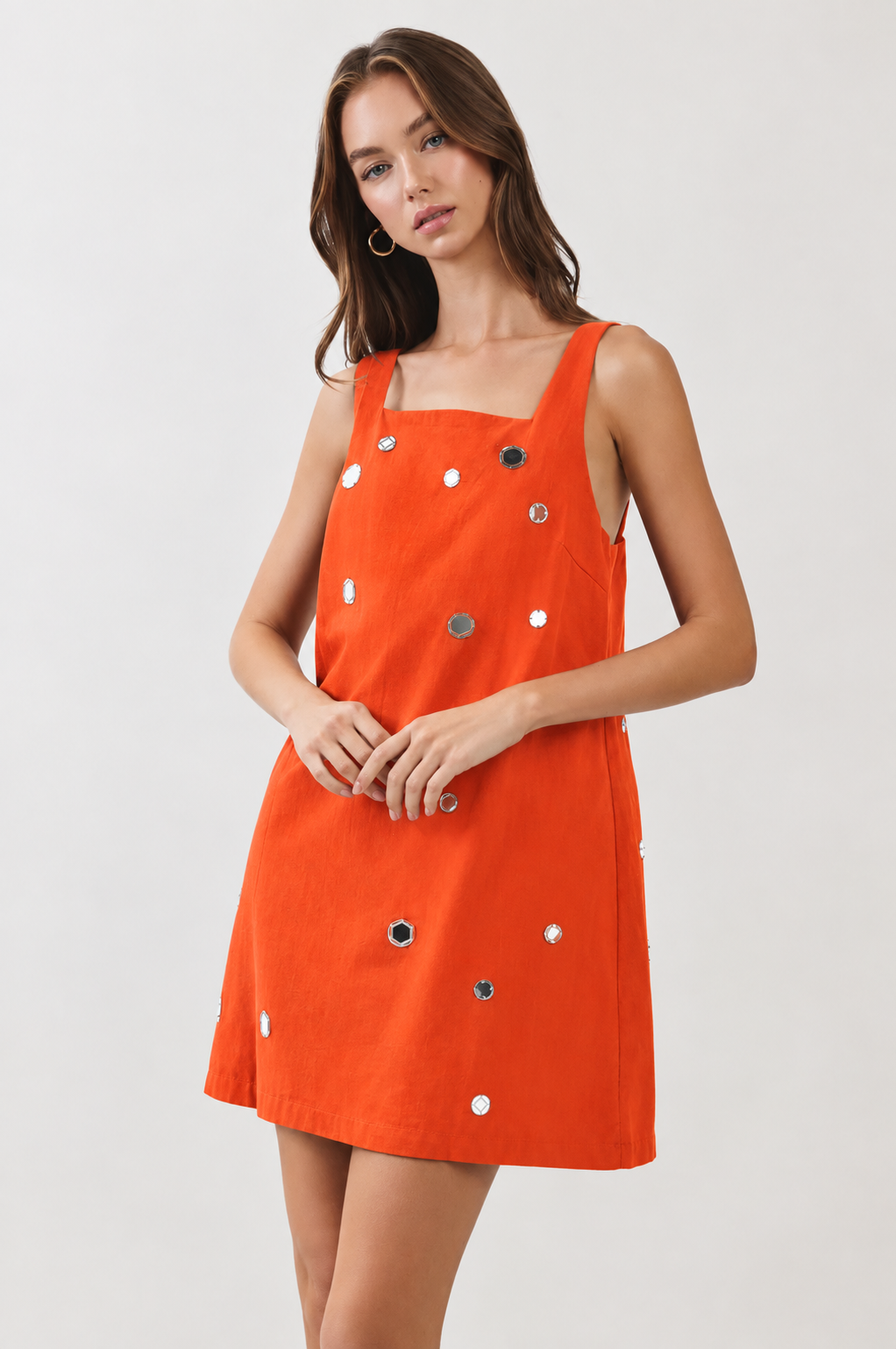 Mirror Me Mini Dress - Orange