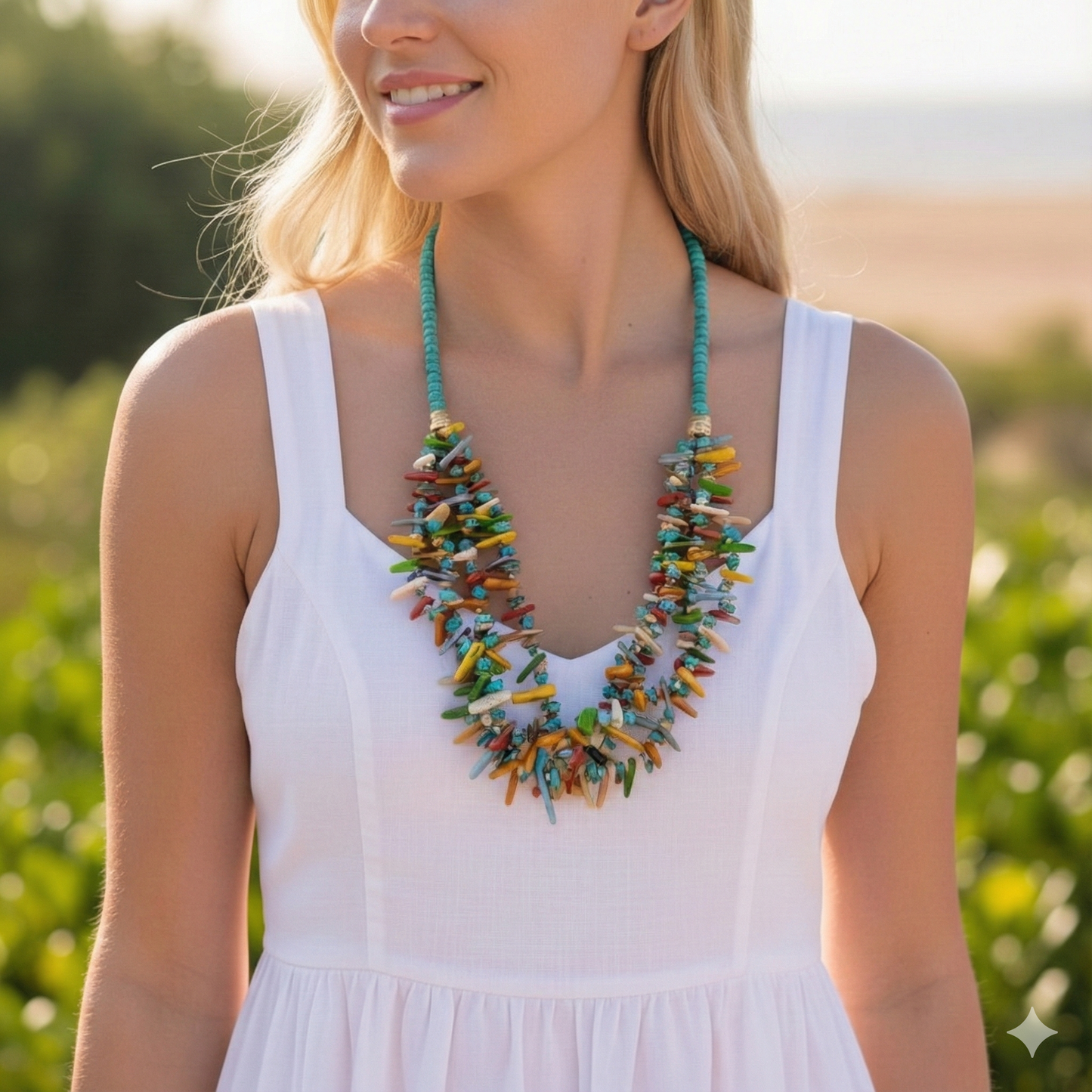 Rainbow Reef Statement Necklace