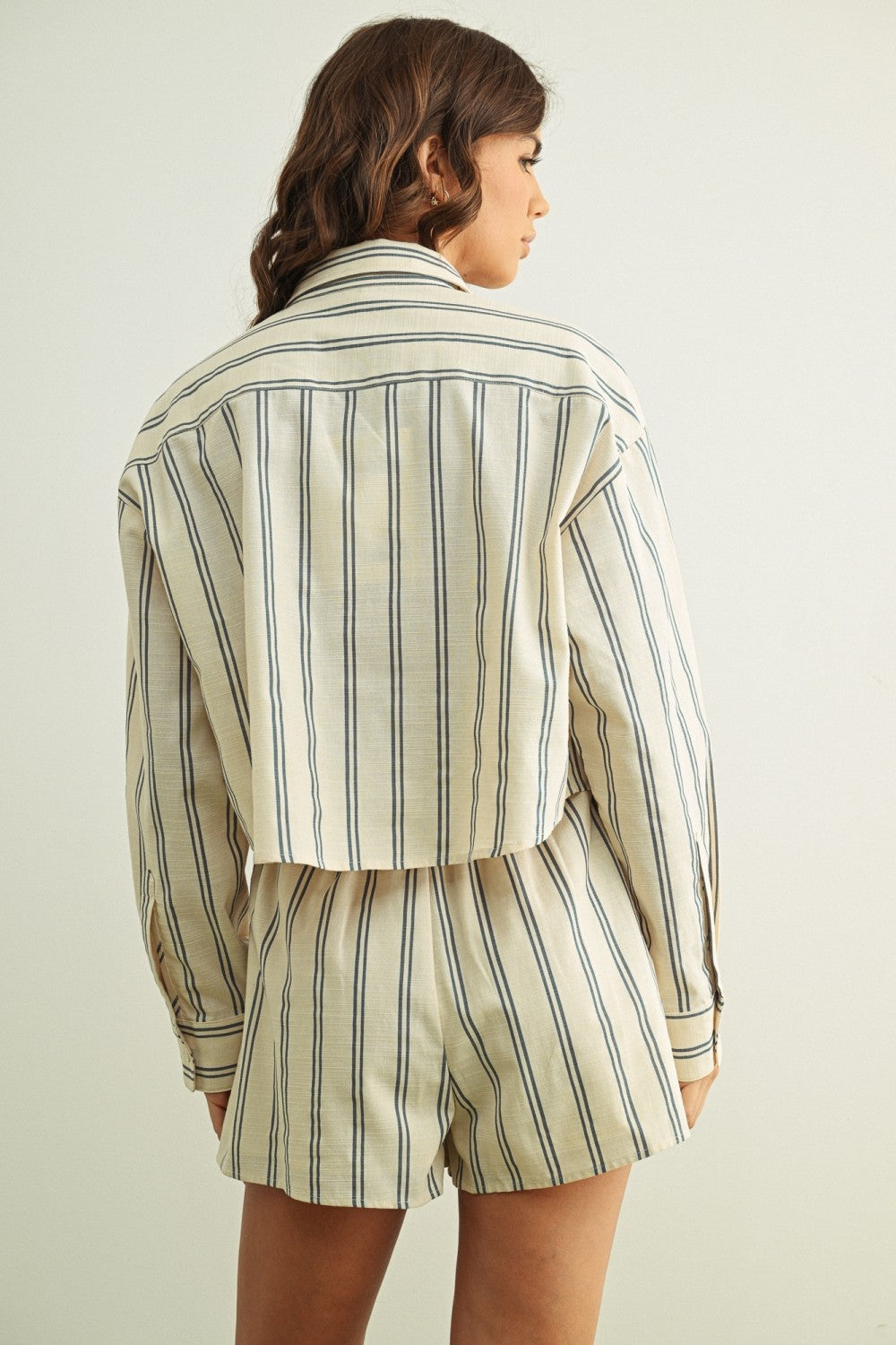 Bayside Stripe Button Down Top