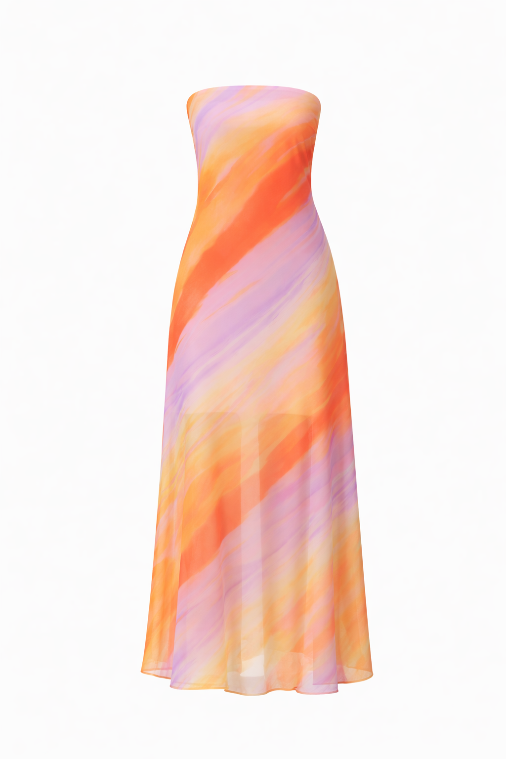 Sunset Watercolor Midi Dress (PRE-ORDER - AVAILABLE TO SHIP 2/11)