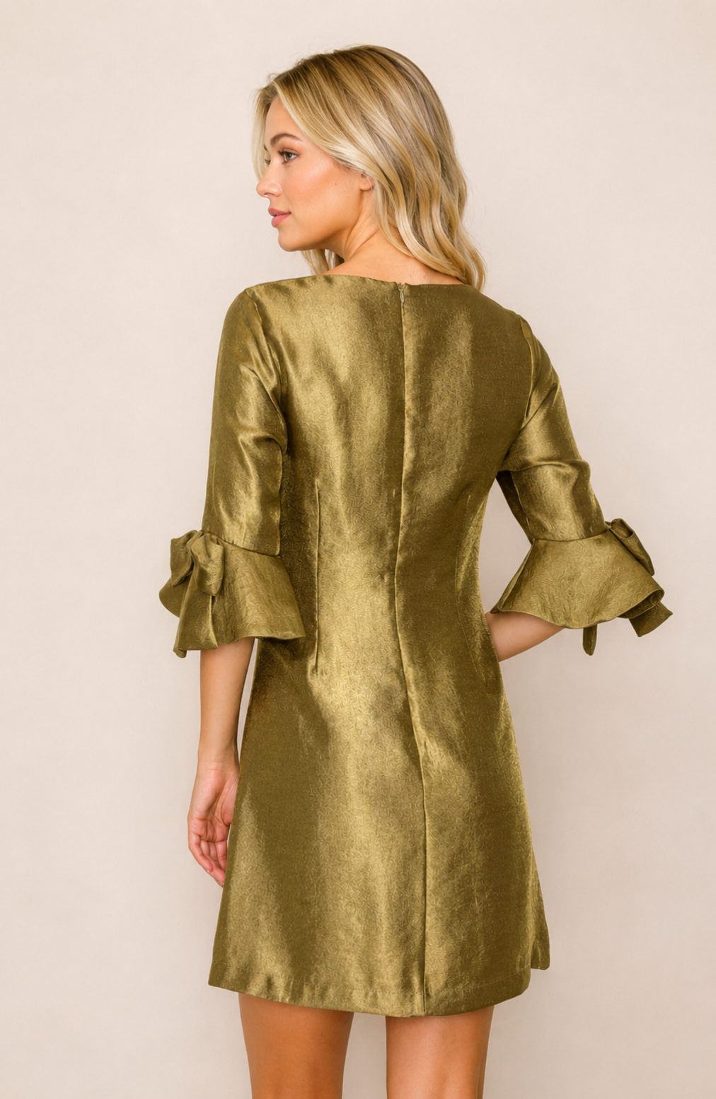Olive Luxe Satin Mini Dress