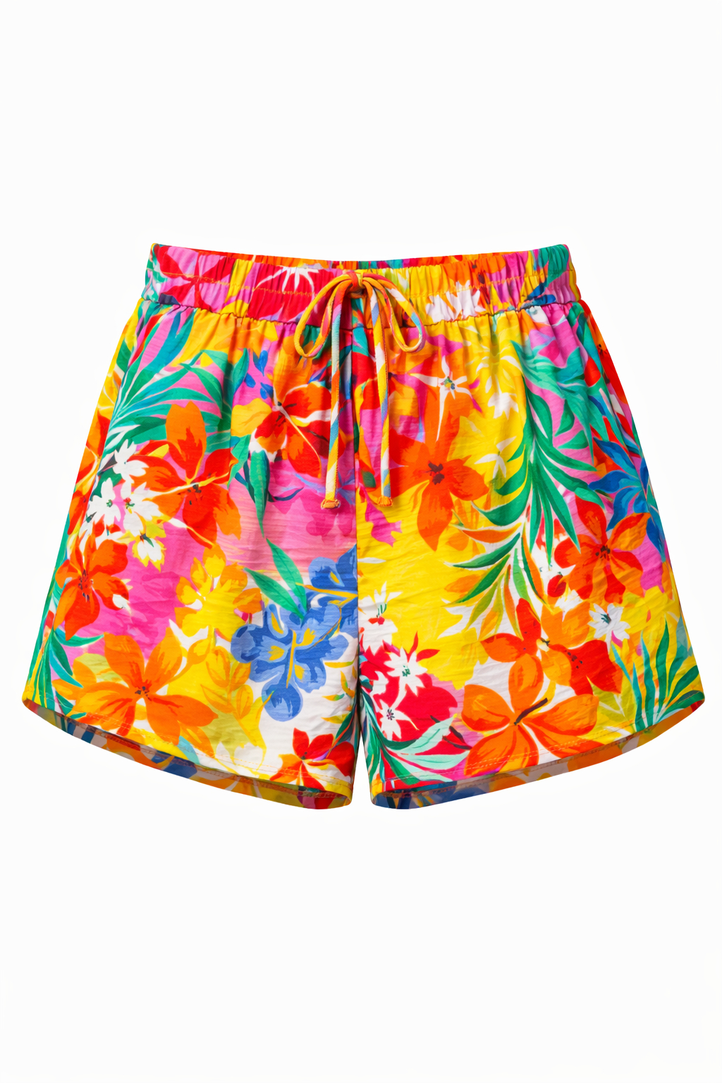 Tropic Bay Smocked Shorts (Red Multi)