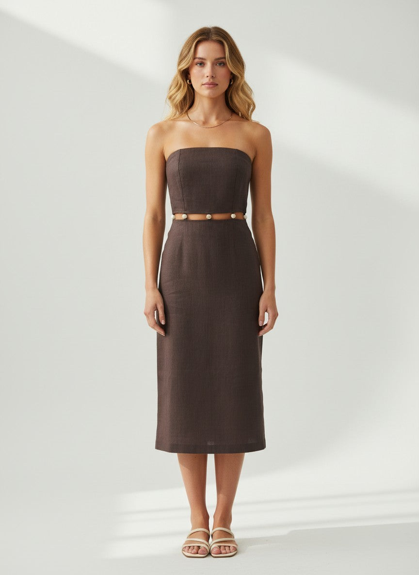 Mocha Muse Midi Dress