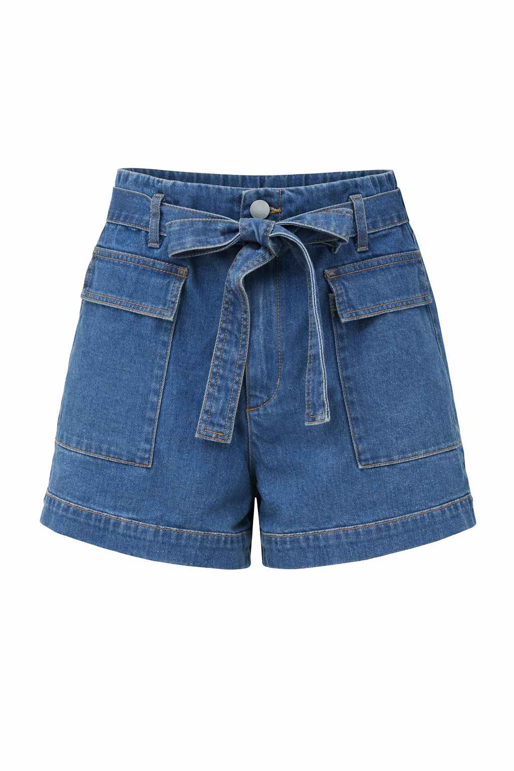 The Cali Denim Tie-Waist Shorts