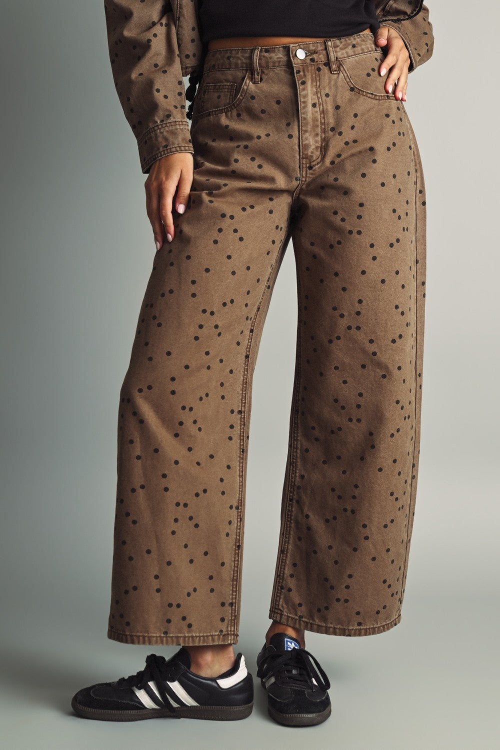 The Piper Polka Dot Barrel Pants (PRE-ORDER/AVAILABLE TO SHIP 9/18)
