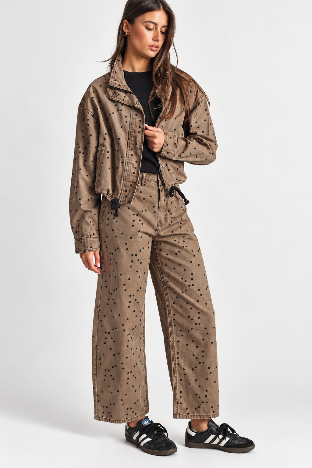 The Piper Polka Dot Barrel Pants