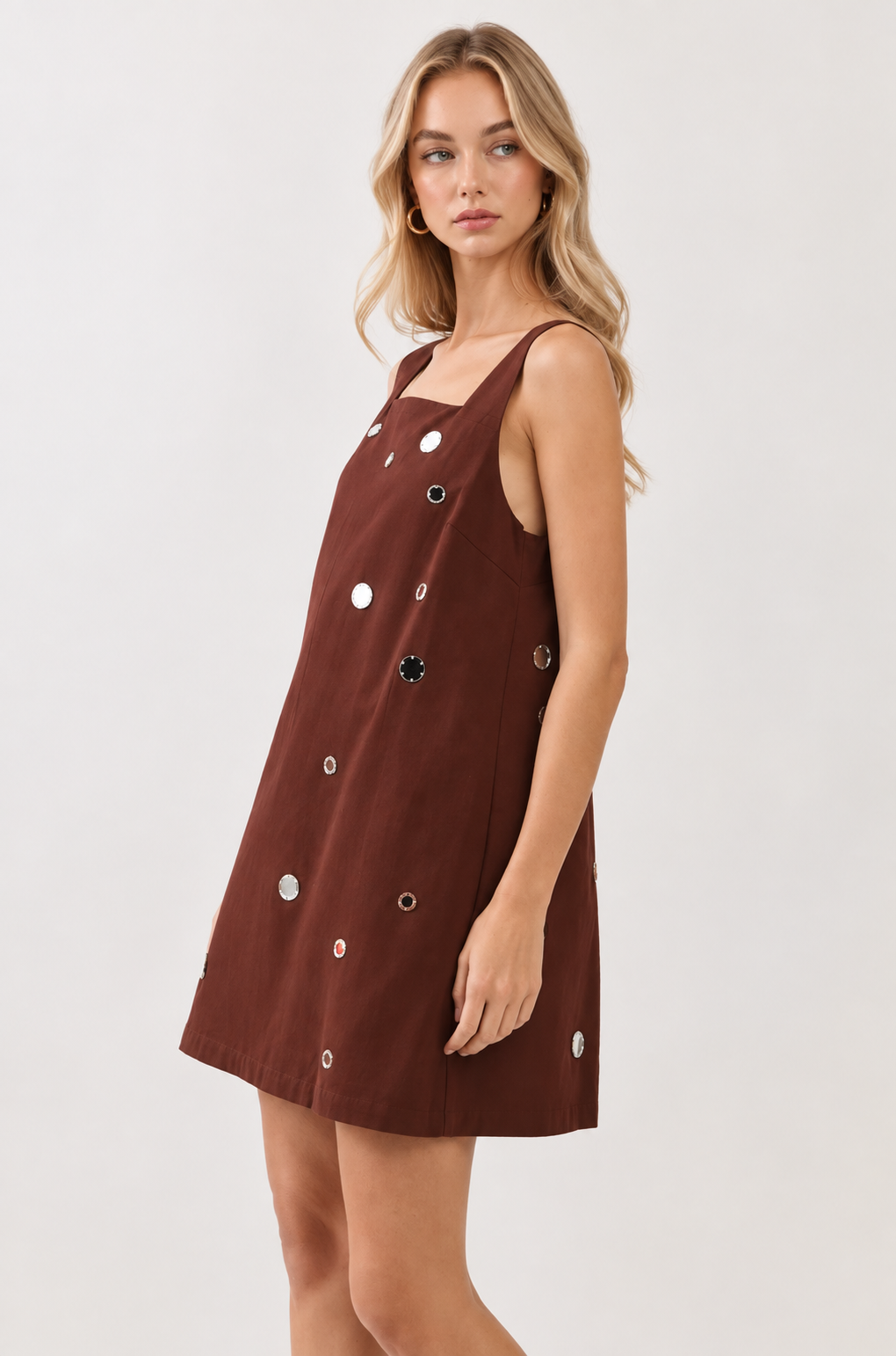 Mirror Me Mini Dress - Brown