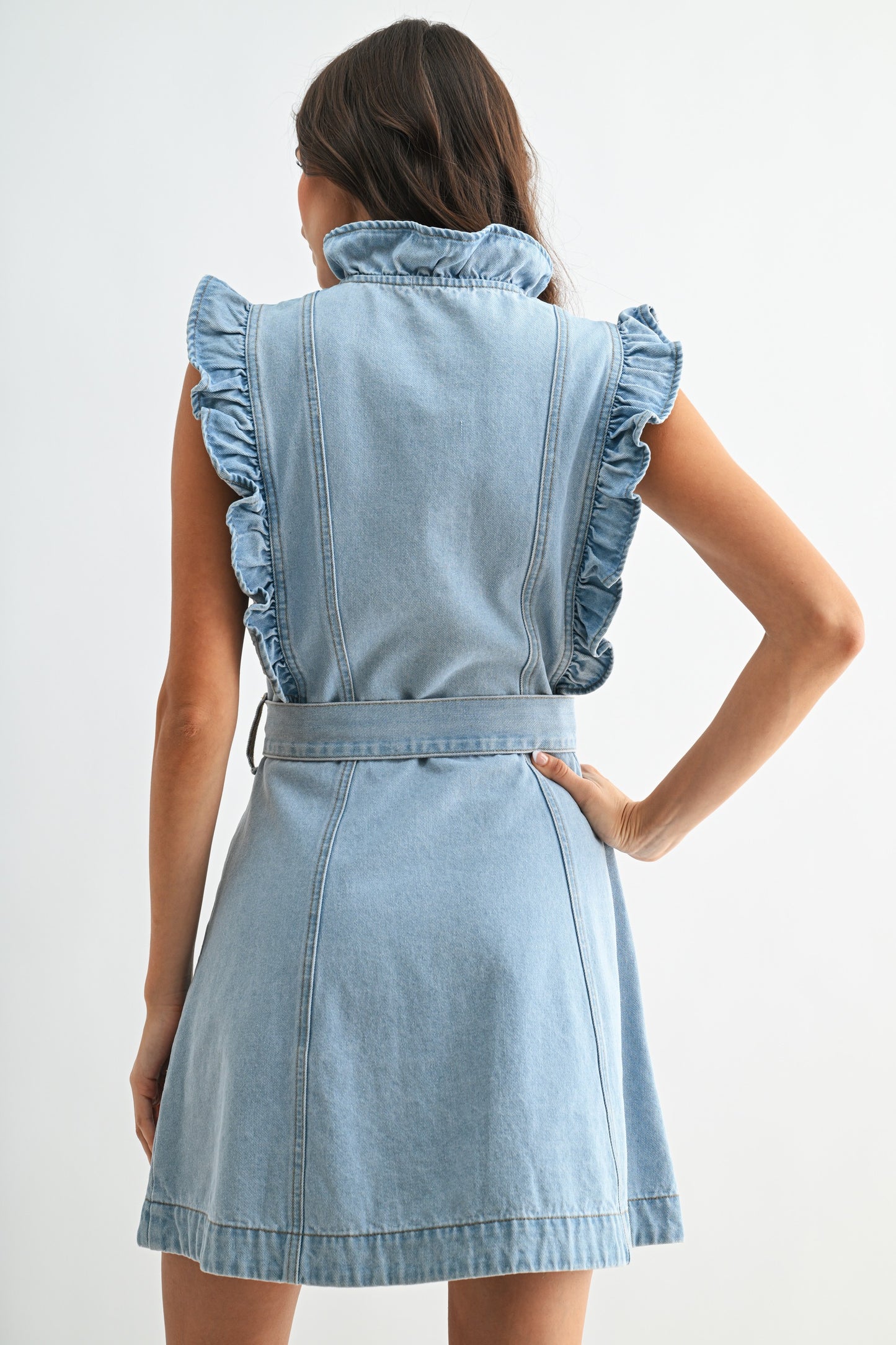 Sweet Carolina Denim Mini Dress (PRE-ORDER/AVAILABLE TO SHIP 8/13)