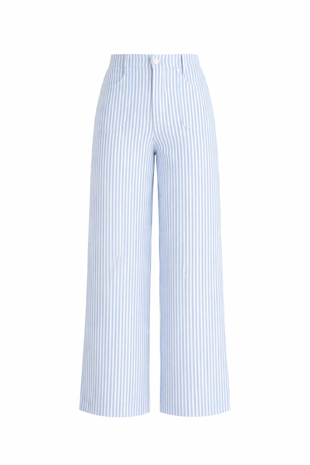 Coastal Stripe Wide-Leg Pants
