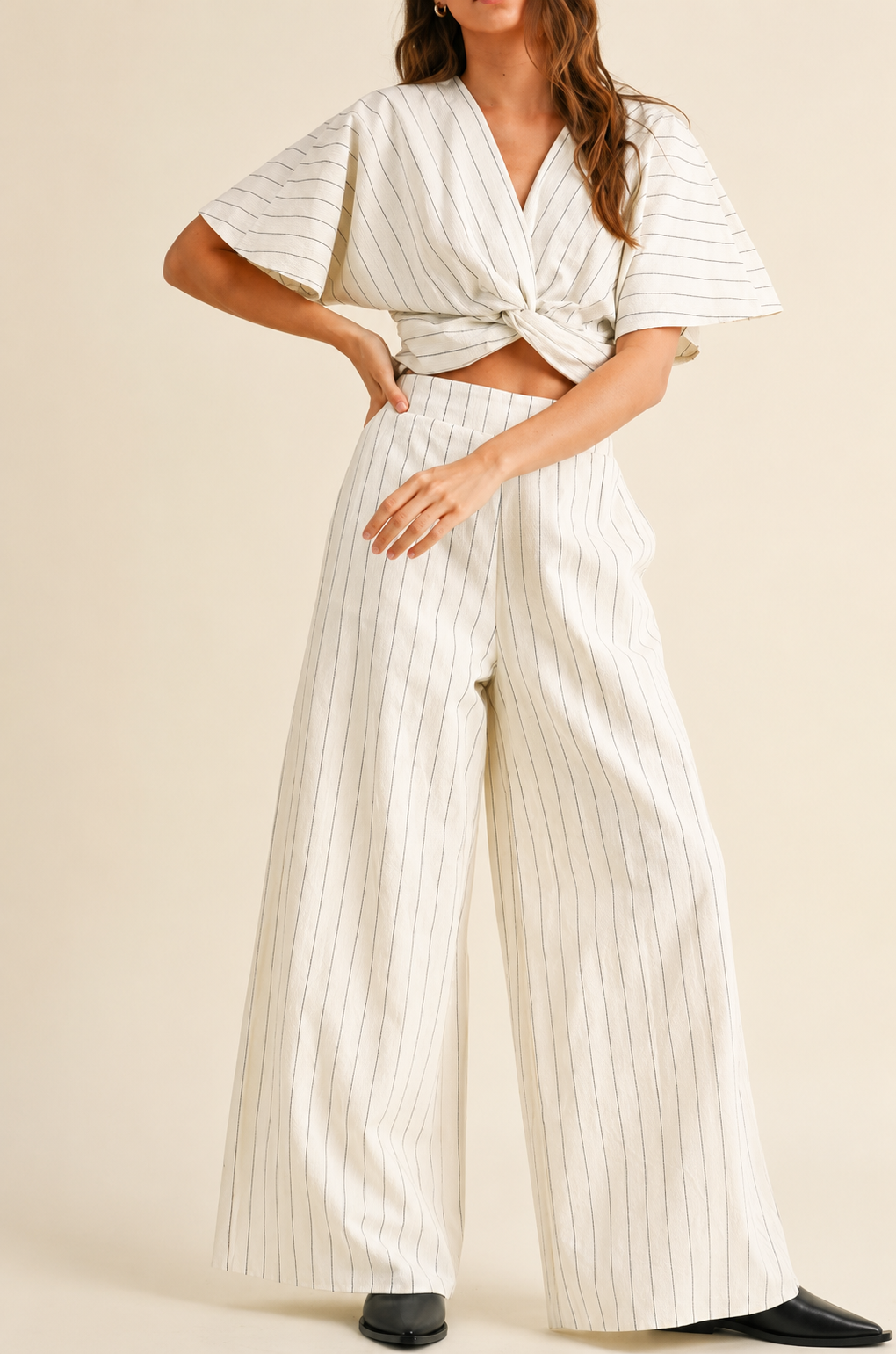 The Harbor Stripe Wide Leg Pants