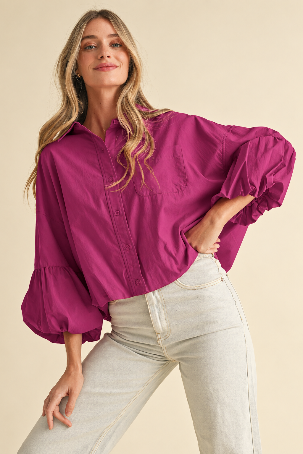 Flora Fuchsia Blouse