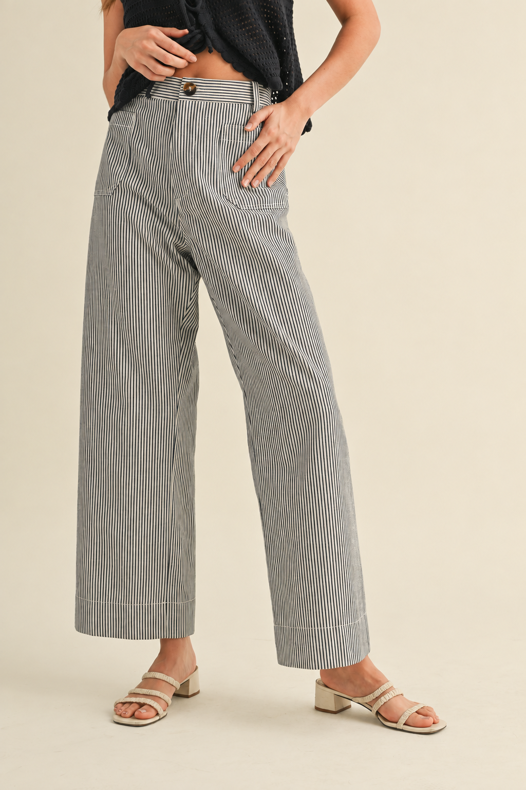 Jessica Striped Wide Leg Pants