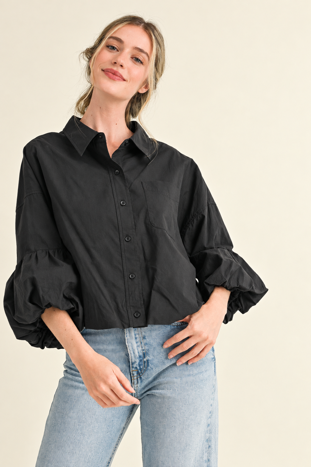 Betty Black Blouse