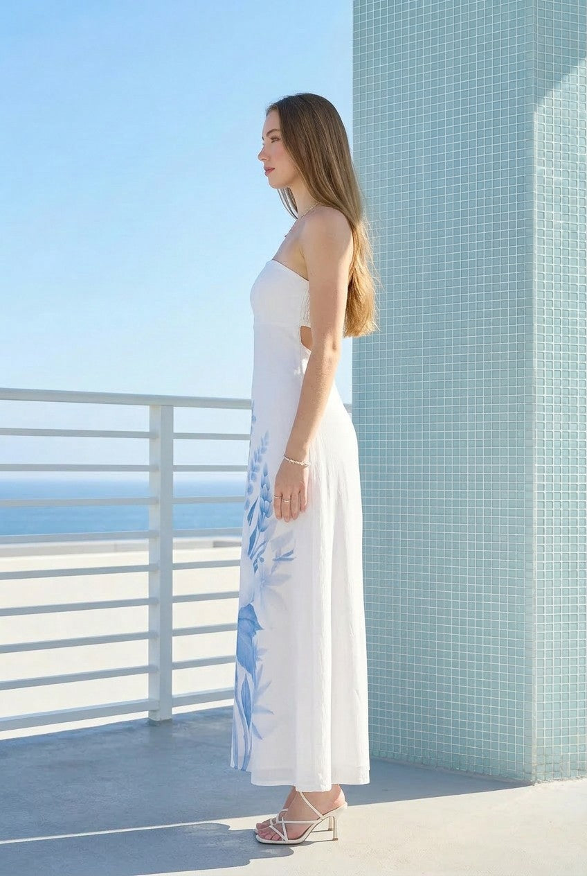 Santorini Bloom Maxi Dress - PRE ORDER (AVAILABLE TO SHIP 8/10)
