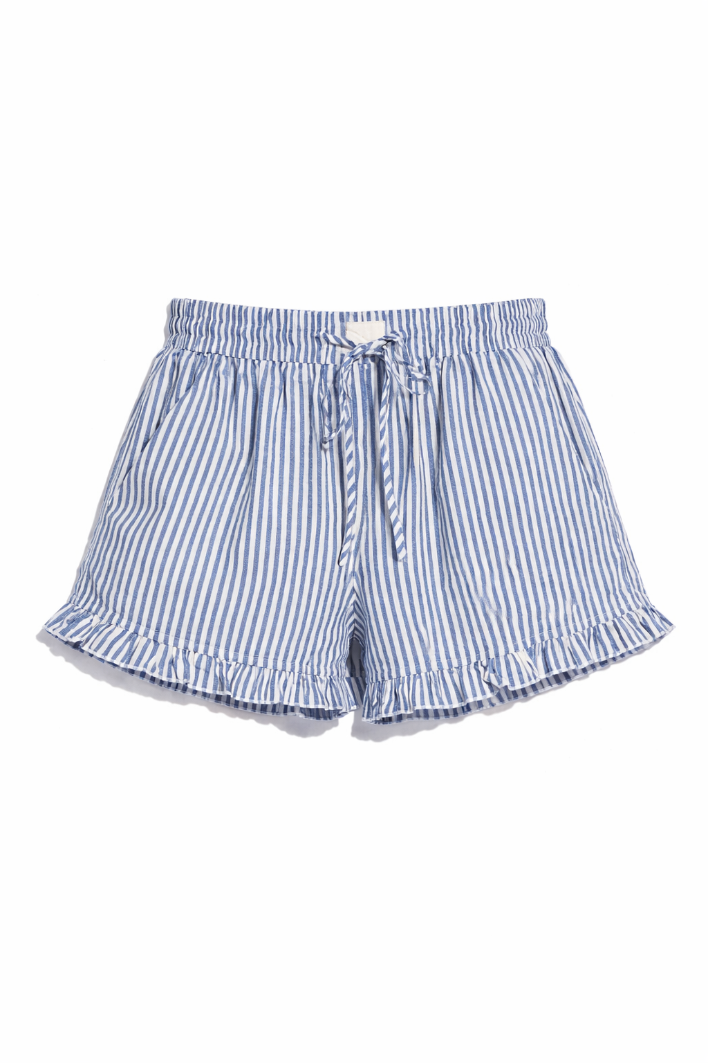 Bella Blue Striped Ruffled Shorts