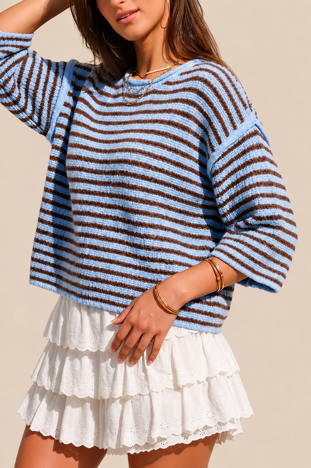 Mia Stripe Sweater Top