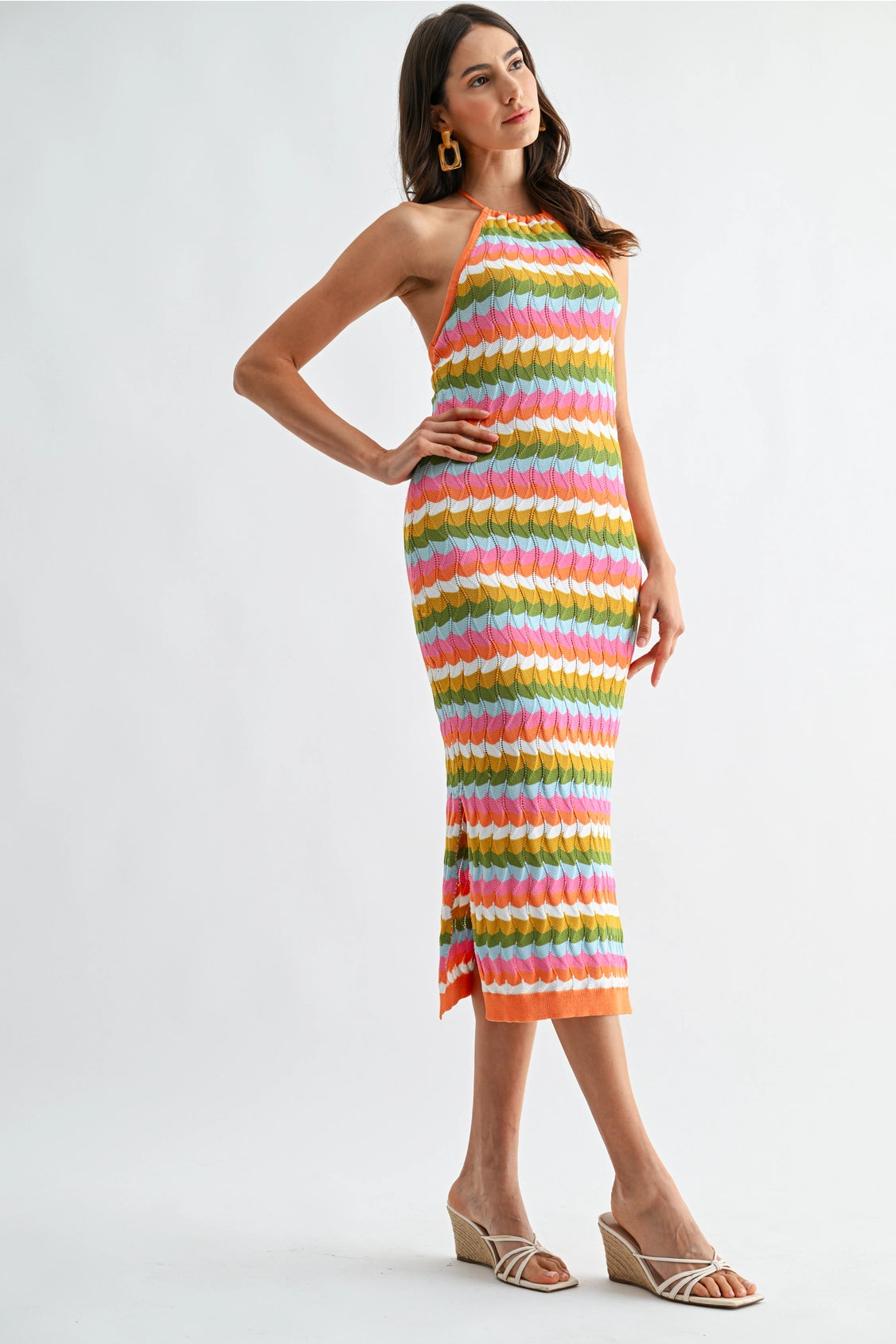 Malibu Sunset Knit Midi Dress