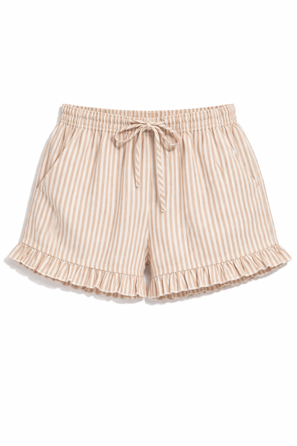 Luna Striped Ruffled Shorts
