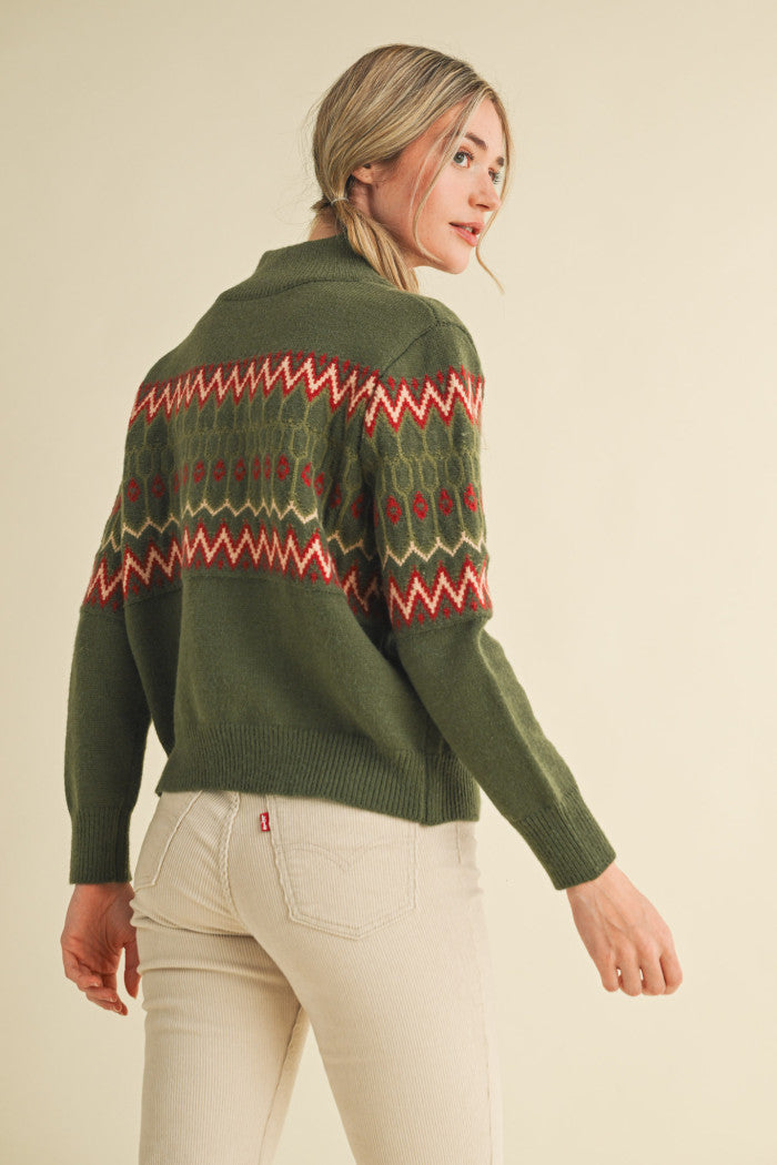 The Evergreen Zip Up Sweater