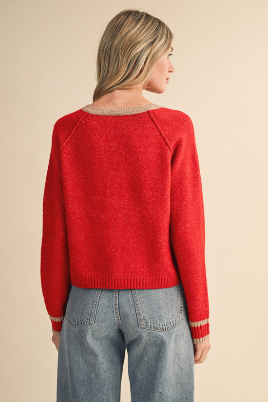 The Merlot Button Sweater Cardigan