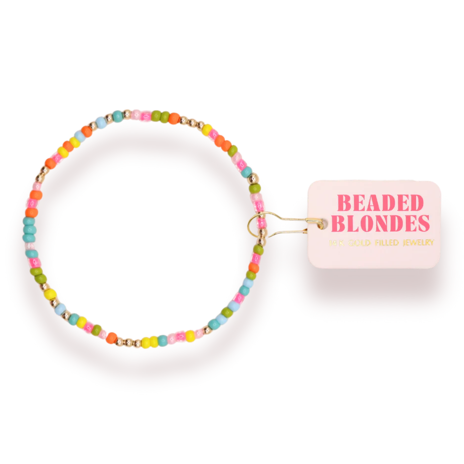 Beaded Blondes Rainbow Sprinkle Bracelet